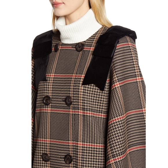 Halogen X Atlantic-Pacific Bow Detail Plaid Coat - Picture 5 of 8